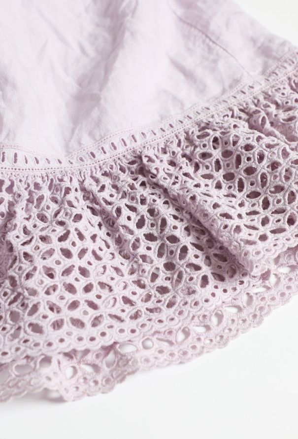 Balenciaga 2004 Flared Eyelet Dress - 7