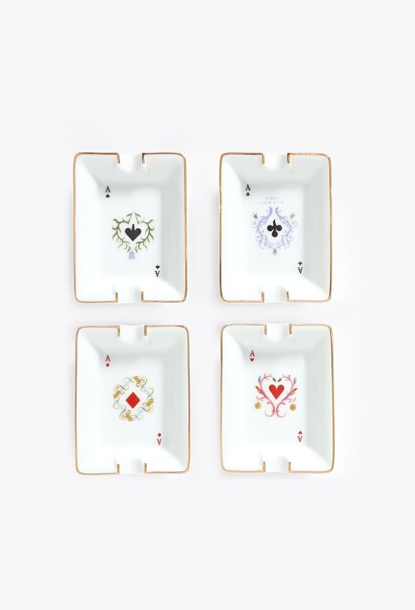 Hermès Bridge Porcelain Ashtray Set - 1