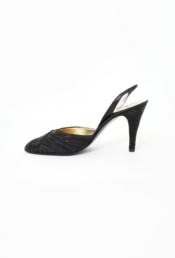 Chanel '80s Couture Embellished Slingbacks - 4
