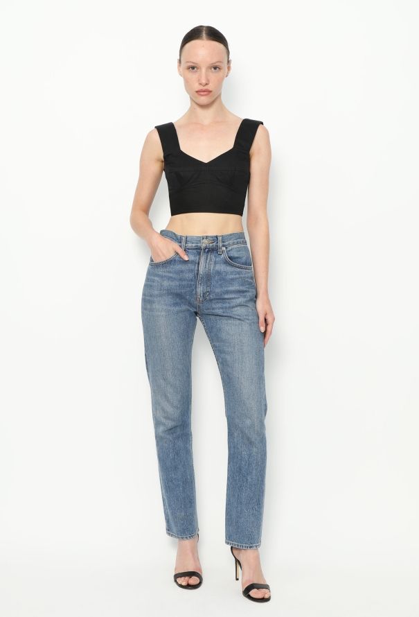Céline Classic Cotton Bralette Top - 2
