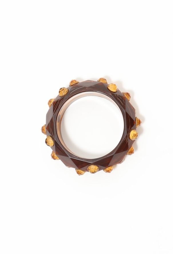 Exquisite Vintage 70s Studded Lucite Bracelet - 3