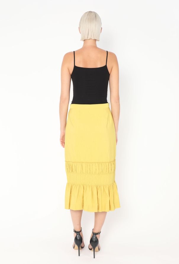 Dries Van Noten S/S 2017 Fluted Linen Skirt - 5