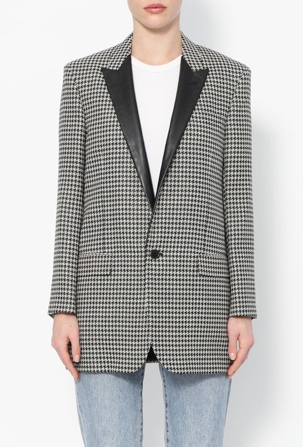 Saint Laurent S/S 2014 Houndstooth Blazer - 1