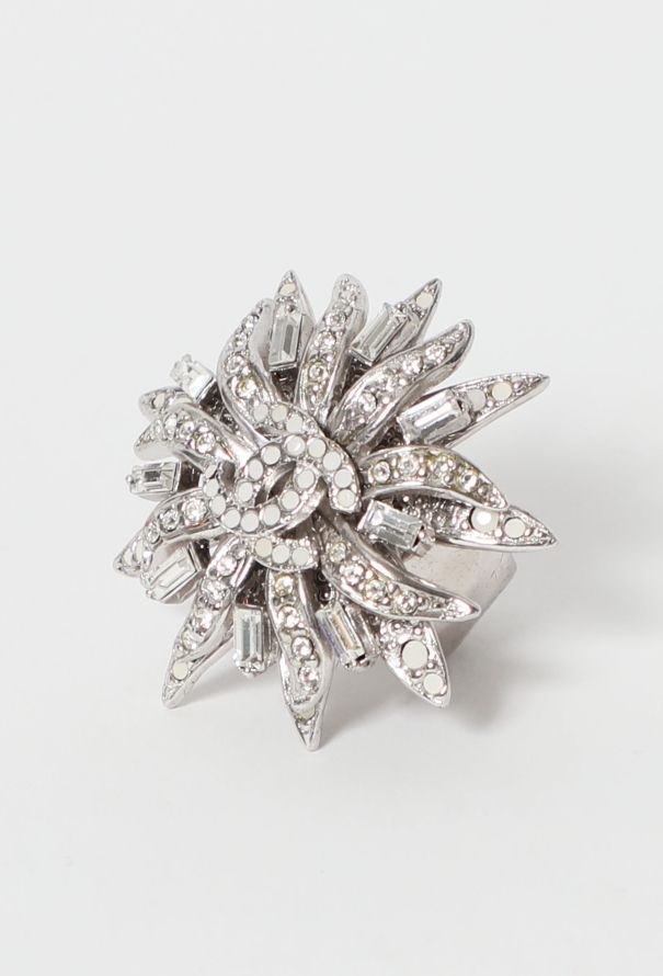 Chanel 2005 Strass Embellished 'CC' Ring - 2