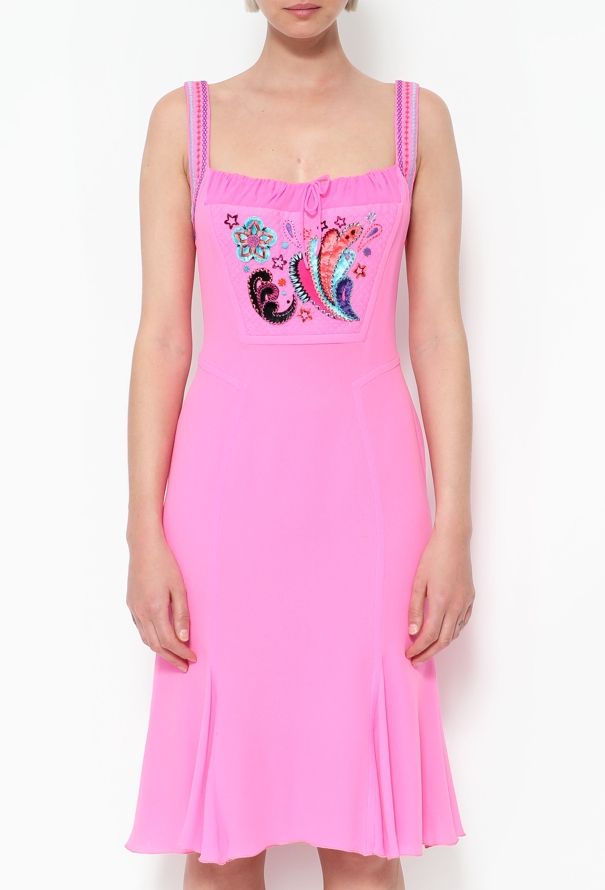 Gianni Versace F/W 2002 Embroidered Silk Dress - 3