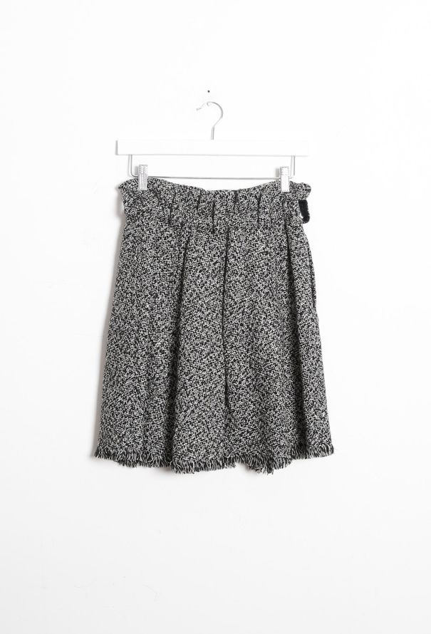 Louis Vuitton Frayed Tweed Skirt - 6