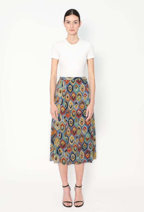 Saint Laurent Early '70s Ikat Wrap Skirt - 1