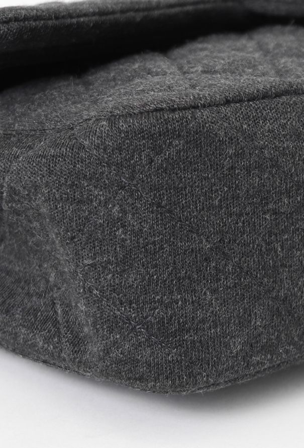 Chanel Grey Jersey Medium Timeless Bag - 10