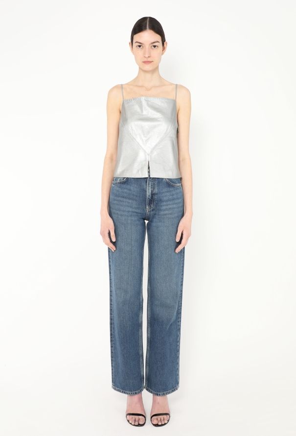 Chanel 1999 Metallic Leather Top - 2