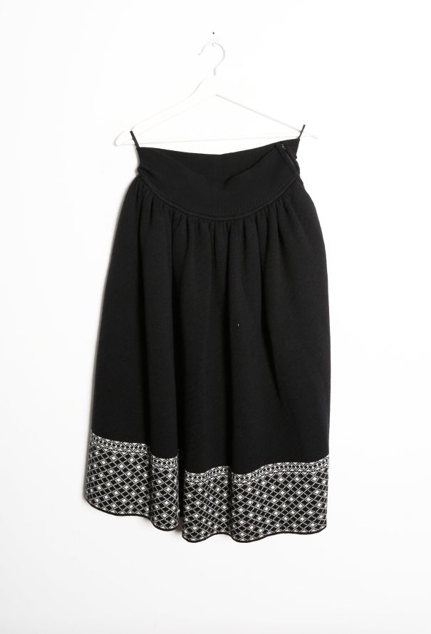 Saint Laurent 90s Rive Gauche Knit Skirt - 9