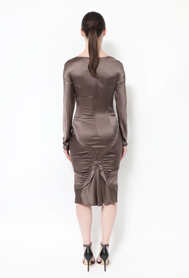 Gucci TOM FORD F/W 2003 Ruched Silk Dress - 4