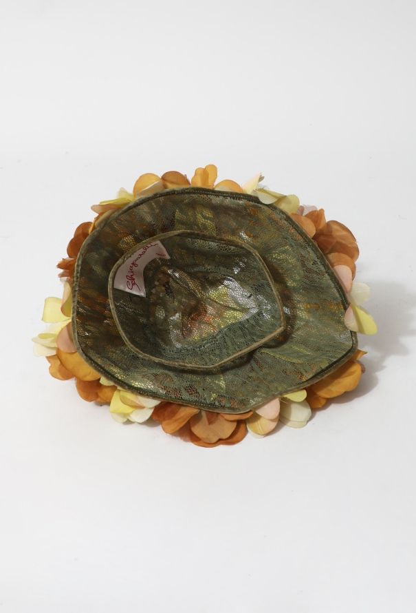 Schiaparelli 1950s Floral Embroidered Hat - 3