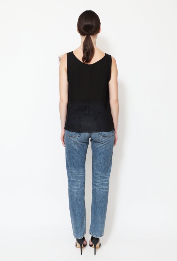 Céline RARE 2010 Ostrich Silk Top - 3