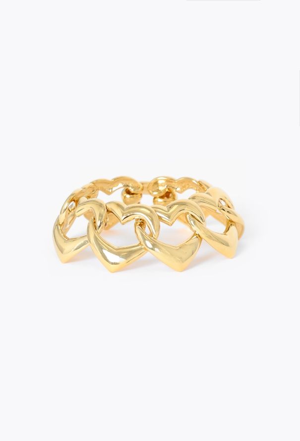Saint Laurent Early '90s Chainlink Heart Bracelet - 1