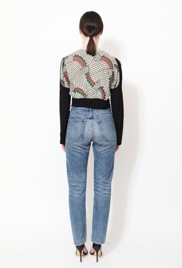 Ossie Clark COLLECTOR '70s Deco Print Crêpe Top - 4