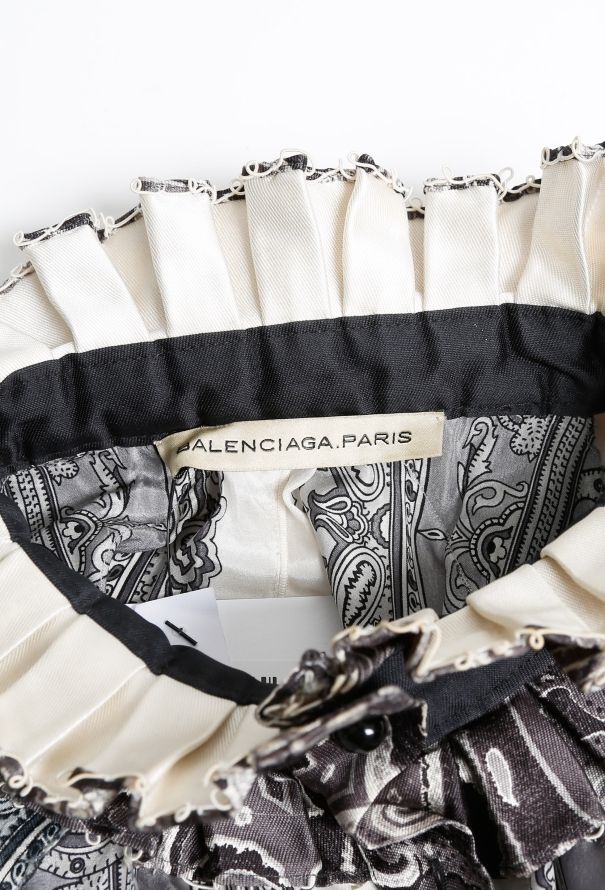 Balenciaga S/S 2006 Paisley Ruffled Blouse - 5