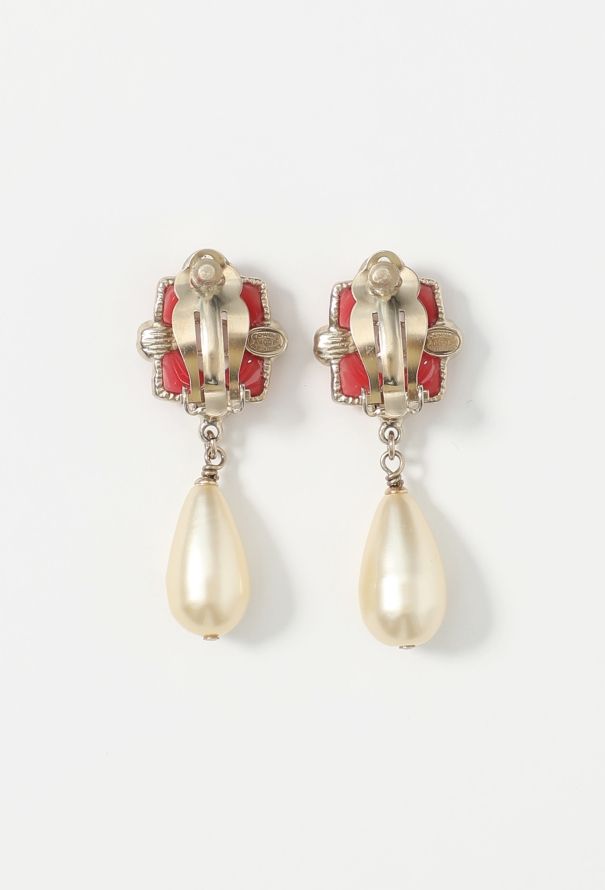 Chanel Pearl Drop 'CC' Clip Earrings - 3