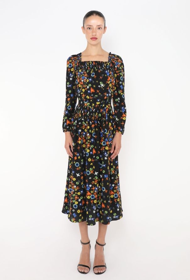 Prada Belted Silk Smock Dress - 2