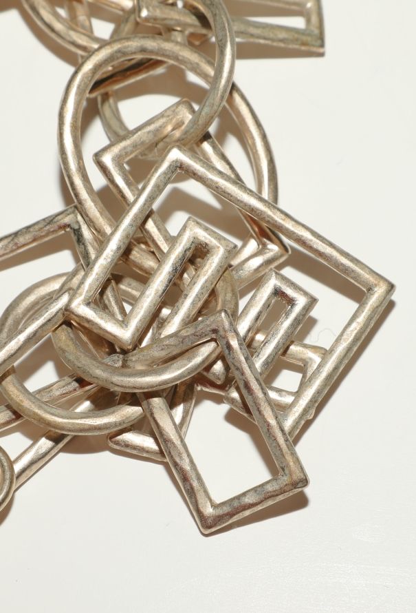 Chanel Hammered Logo Charm Bracelet - 7