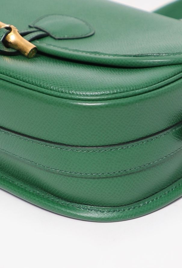 Hermès Vintage Green Bamboo Duffle Bag - 9