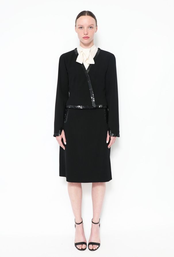 Chanel Sequin Trim Skirt Ensemble - 1