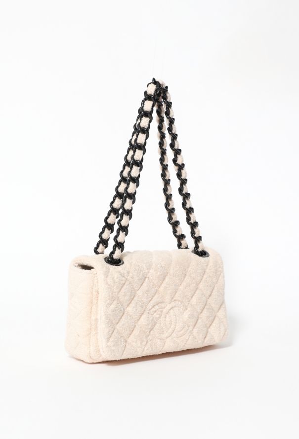 Chanel Quilted Terrycloth Flap Bag - 4