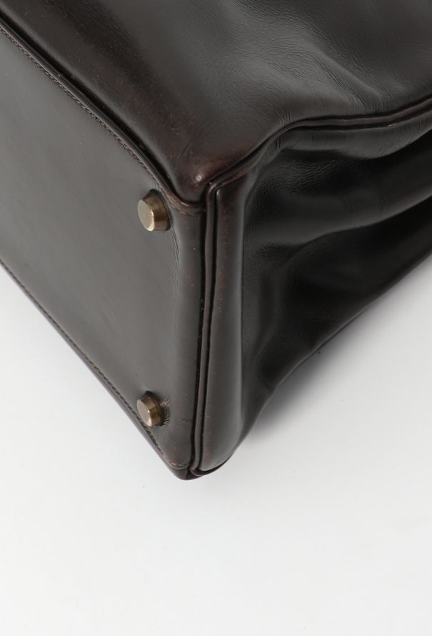 Hermès '70s Brown Box Kelly Retourné 35 - 8