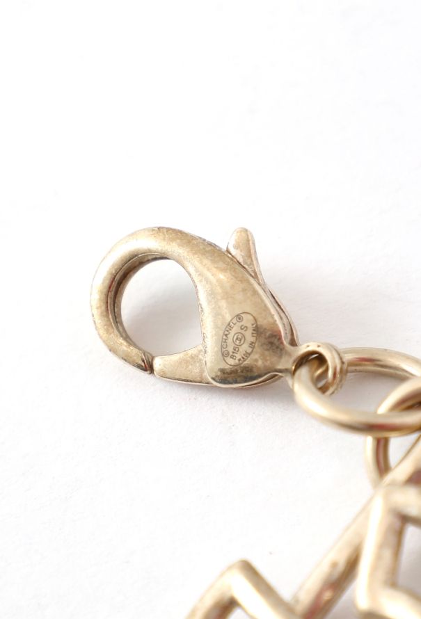 Chanel Hammered Logo Charm Bracelet - 6