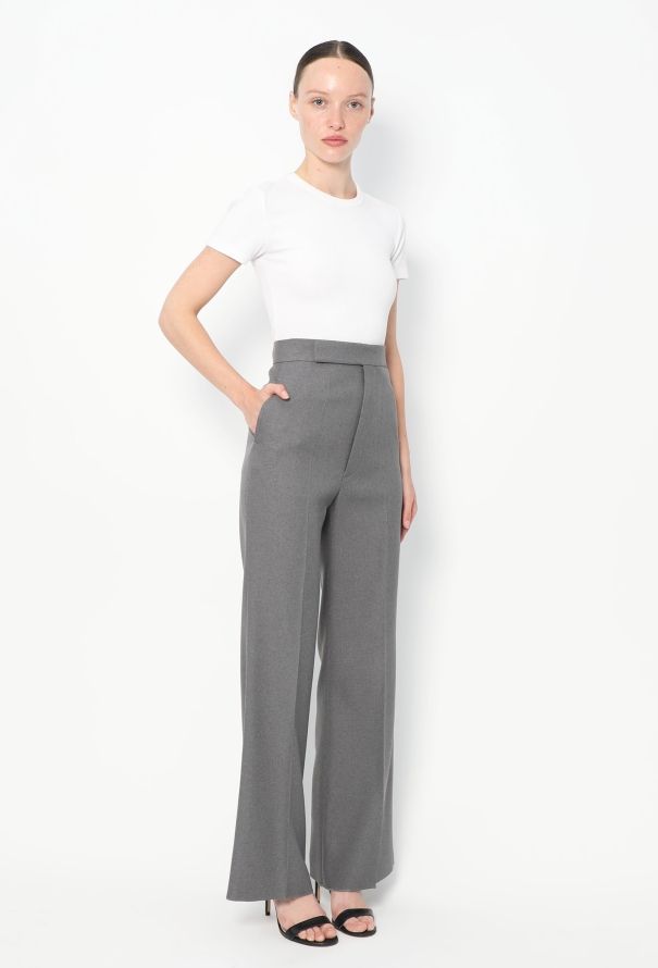 Céline Classic Flared Crêpe Trousers - 3
