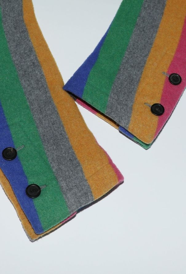 Loewe 2016 Striped Wool Coat - 7