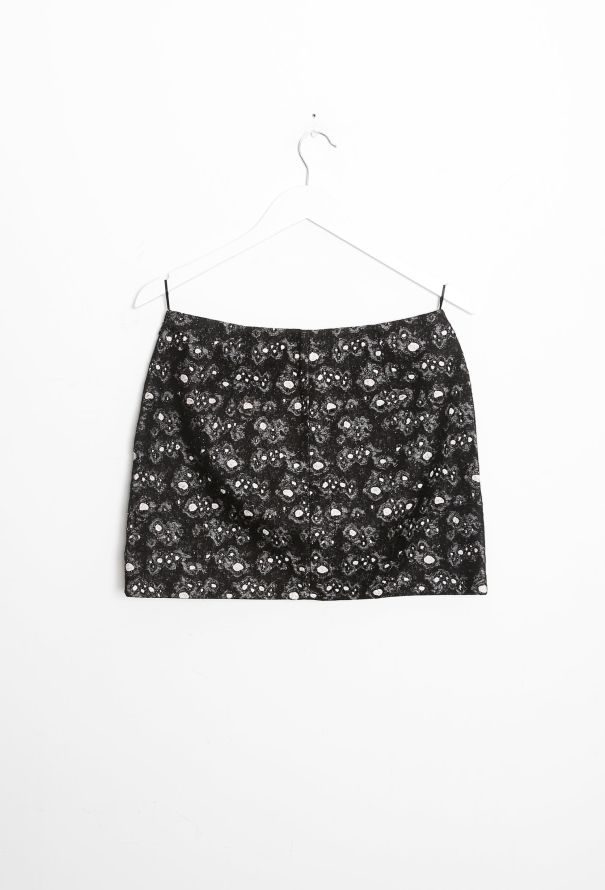 Balenciaga 2012 Embroidered Lace Mini Skirt - 6