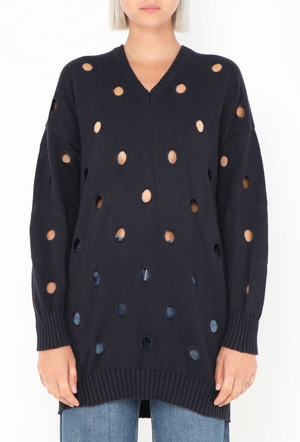 Gianni Versace Early '80s Cut-Out Sweater - 1