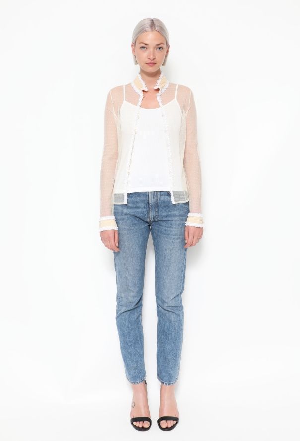 Gianni Versace Early 2000s Ruffled Lace Top - 2