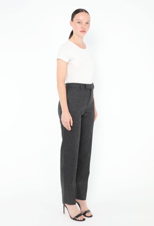 Céline 2024 Felted Pinstripe Trousers - 3