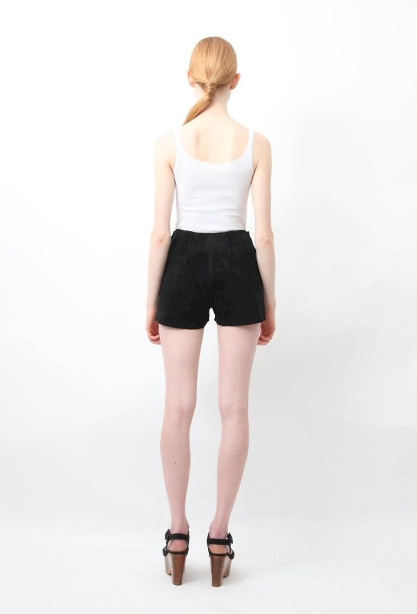 Black Suede Shorts - 4