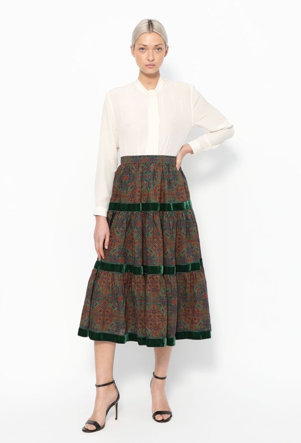 Saint Laurent Late '70s Printed Peasant Skirt - 3