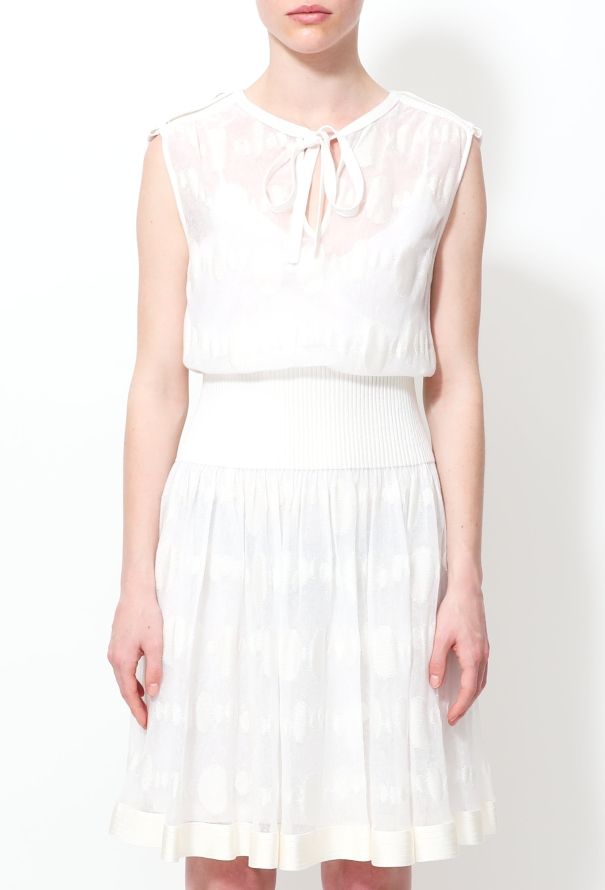 Chanel 2016 Embroidered 'CC'  Flared Dress - 3