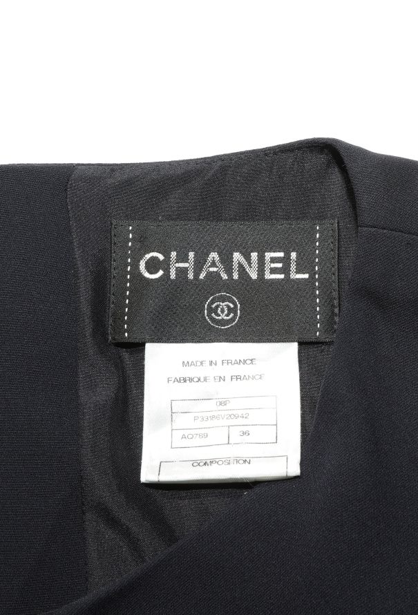 Chanel S/S 2008 Bow Brooch Silk Dress - 5