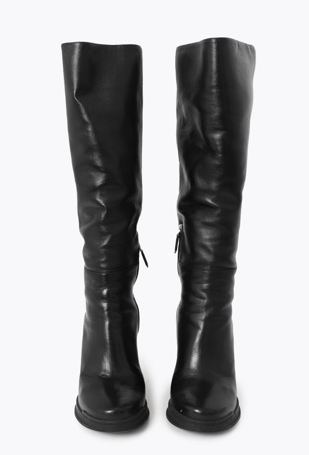 Prada F/W 2014 Knee-High Wedge Boots - 4