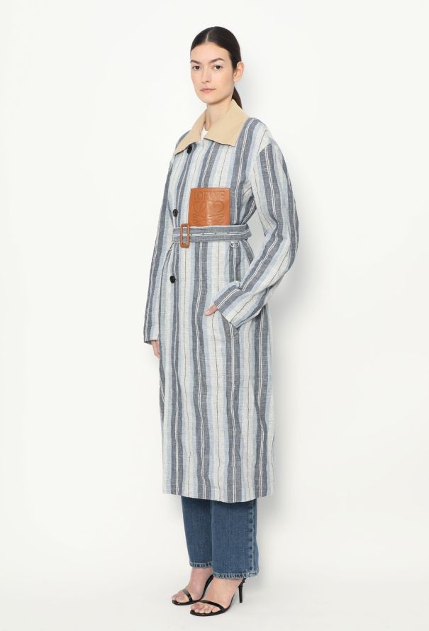 Loewe Belted Linen Trench Coat - 5