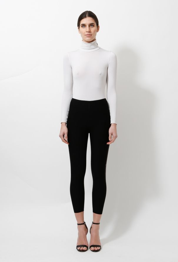 Alaïa 2004 Crochet Trim Leggings - 2