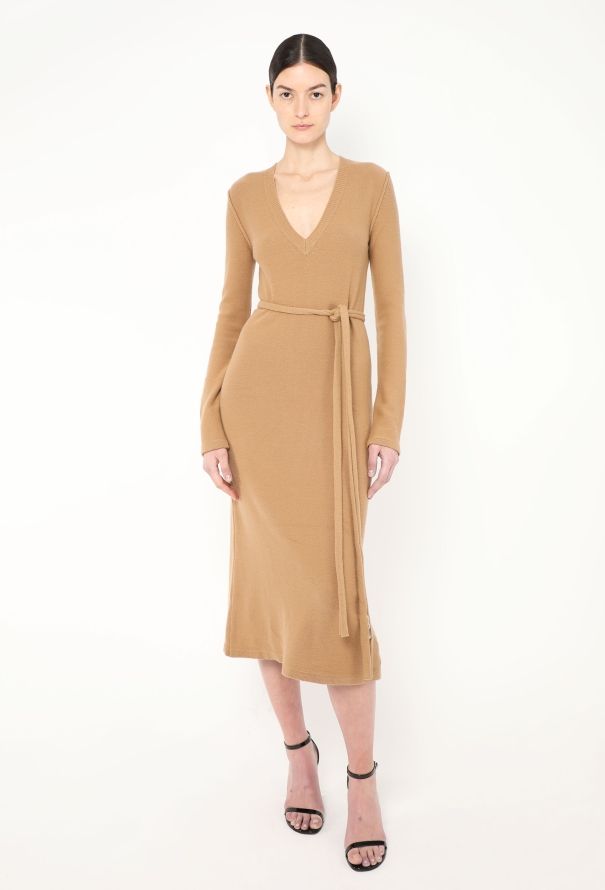 Chloé F/W 2015 Belted Cashmere Dress - 1