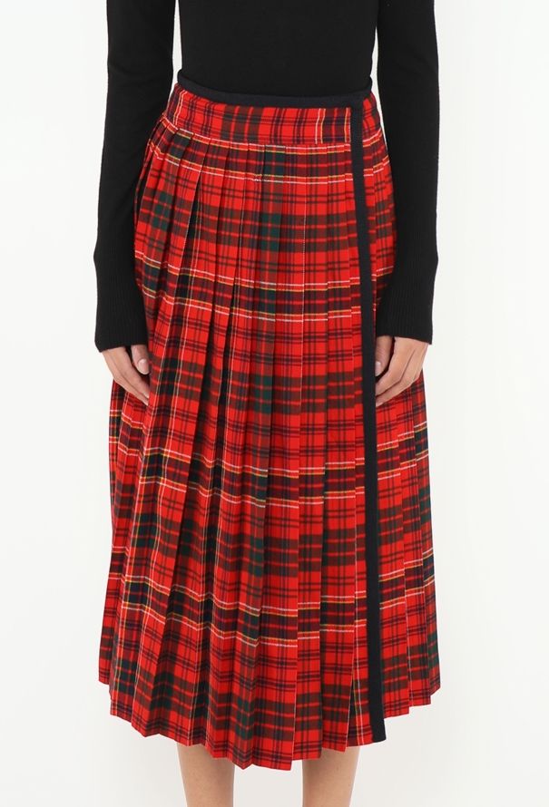 Saint Laurent 1977 Plaid Wrap Skirt - 2
