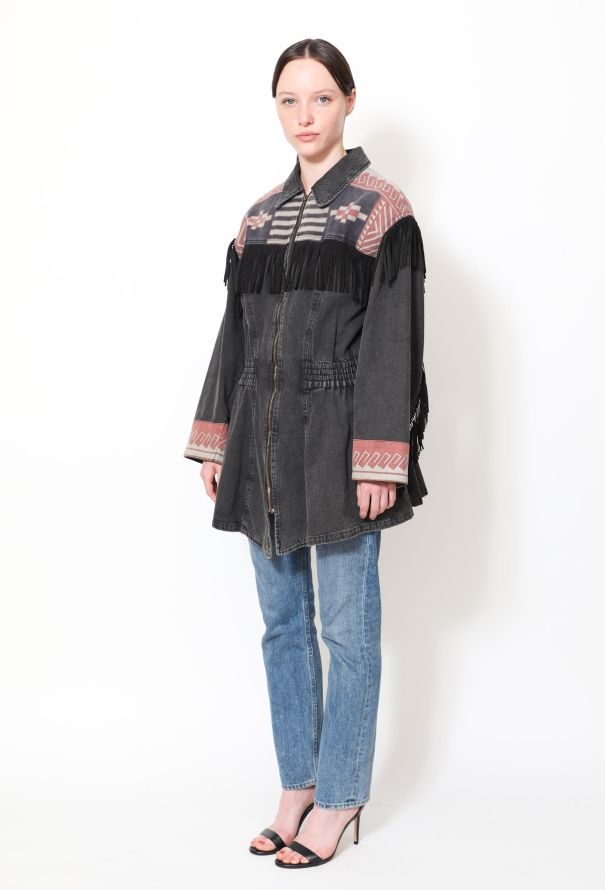 Kenzo '80s Fringed Western Denim Jacket - 4