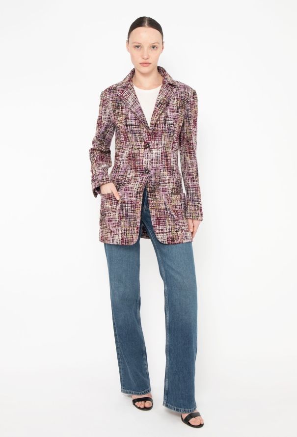 Chanel RARE S/S 1998 Tweed Bodycon Jacket - 3