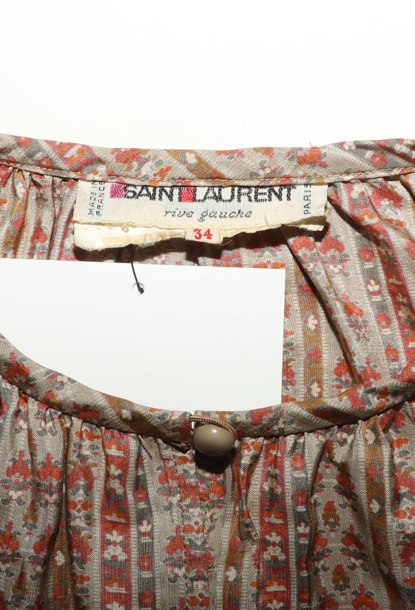 Saint Laurent S/S 1978 Silk Peasant Blouse - 6