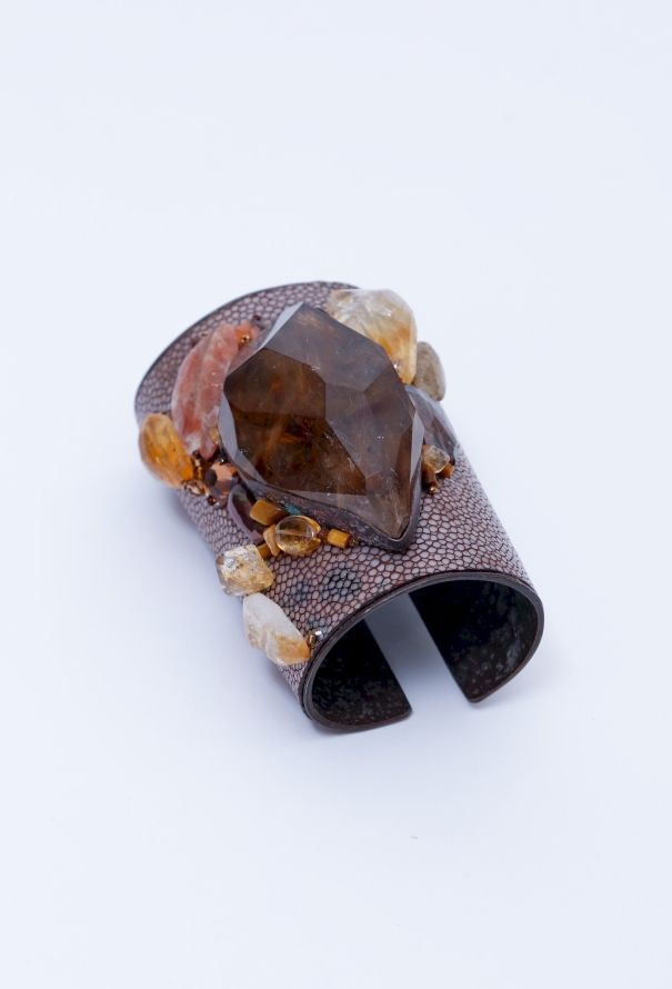 Exquisite Vintage Stingray Amber Cuff - 1