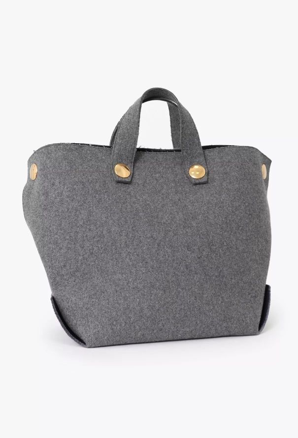 Céline Grey Felt Orb Tote Bag - 2