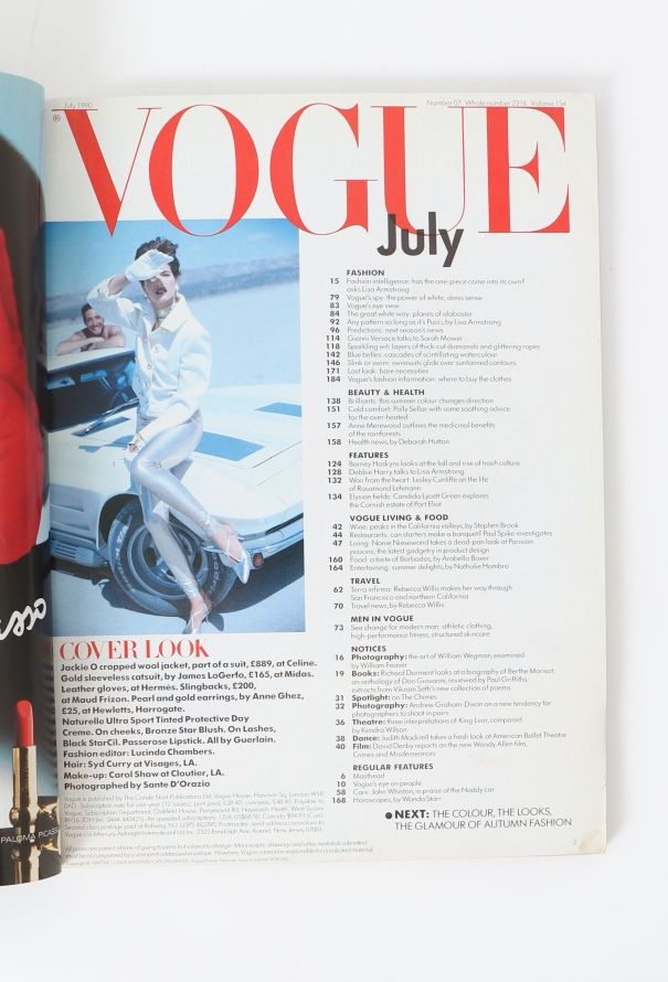 VOGUE UK 1990 Arthur Elgort Issue Trio - 5