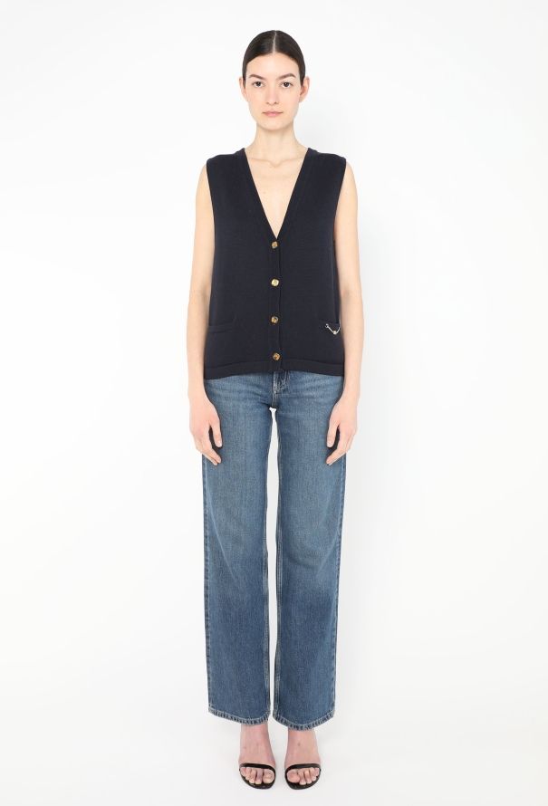 Céline '70s Knit Triomphe Vest - 3